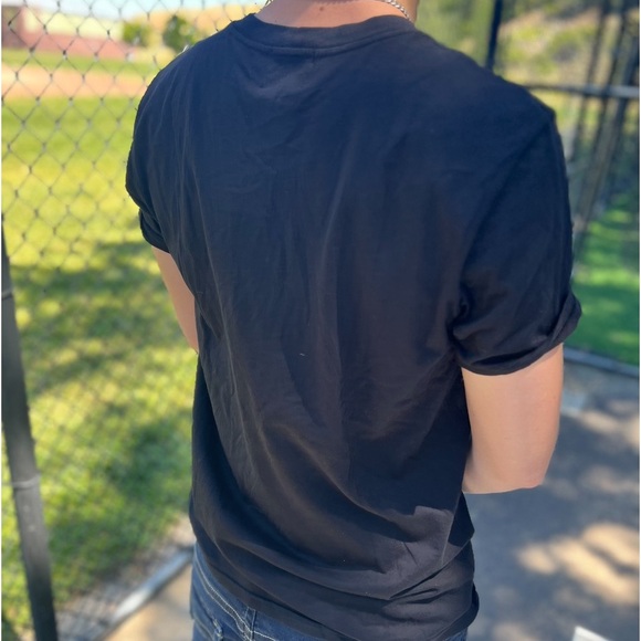 NEW JUICY COUTURE MEN SEVEN 7 SINS GREED SILVER FOIL T SHIRT DEADLY HEAVEN GOD L - Picture 14 of 16